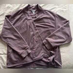 Athleta Retroterry Wrap Sweatshirt - XL - Purple